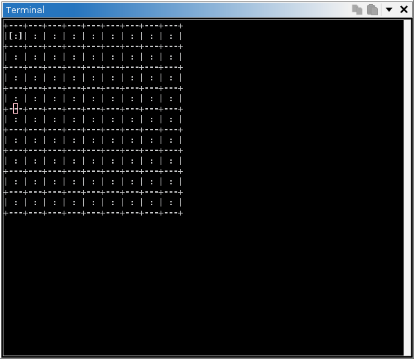 Termmines running in a Terminal